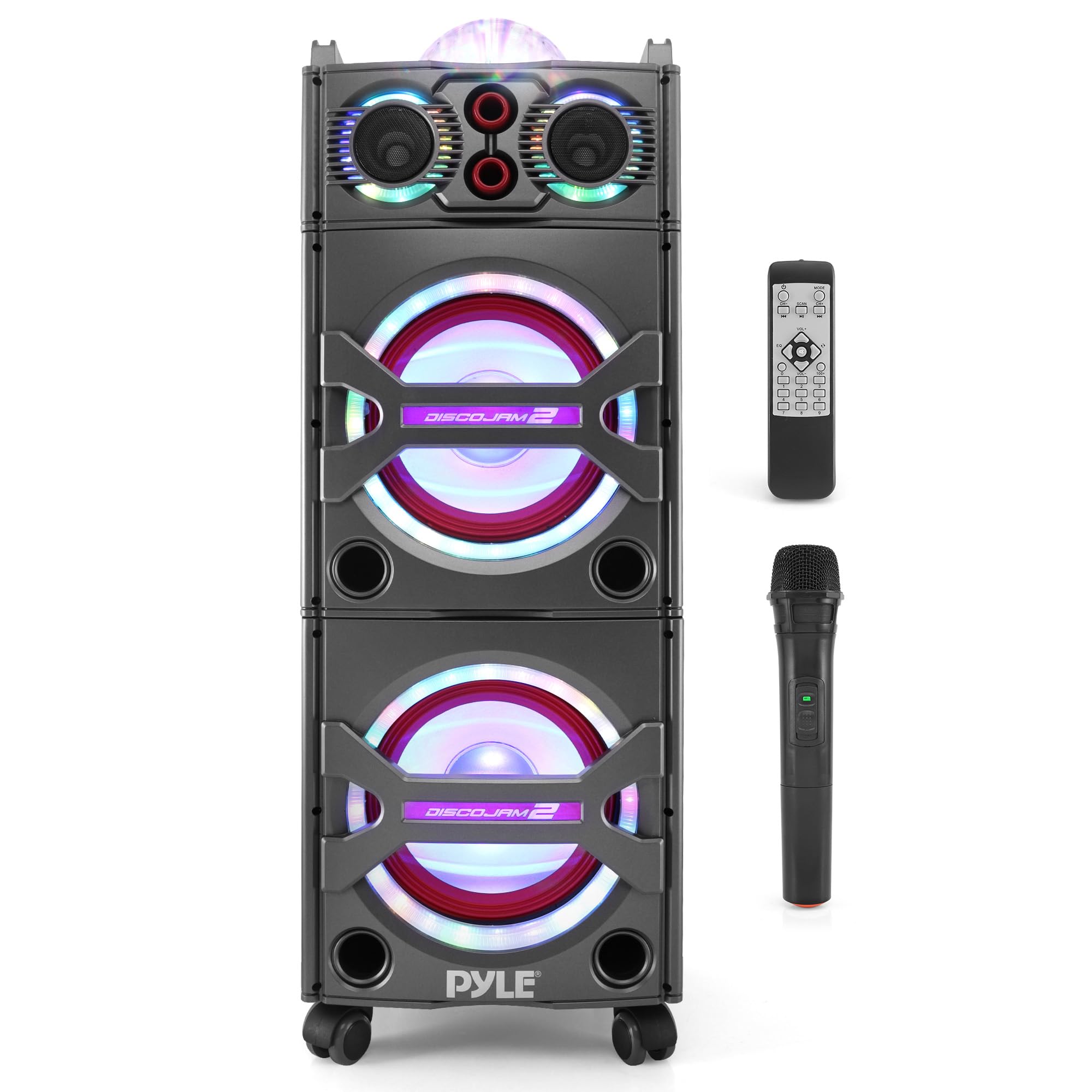 Pyle PSUFM1043BT Outdoor Portable Bluetooth PA Speaker System for Party and Events
| Pyle PSUFM1043BT 2000W Active Powe